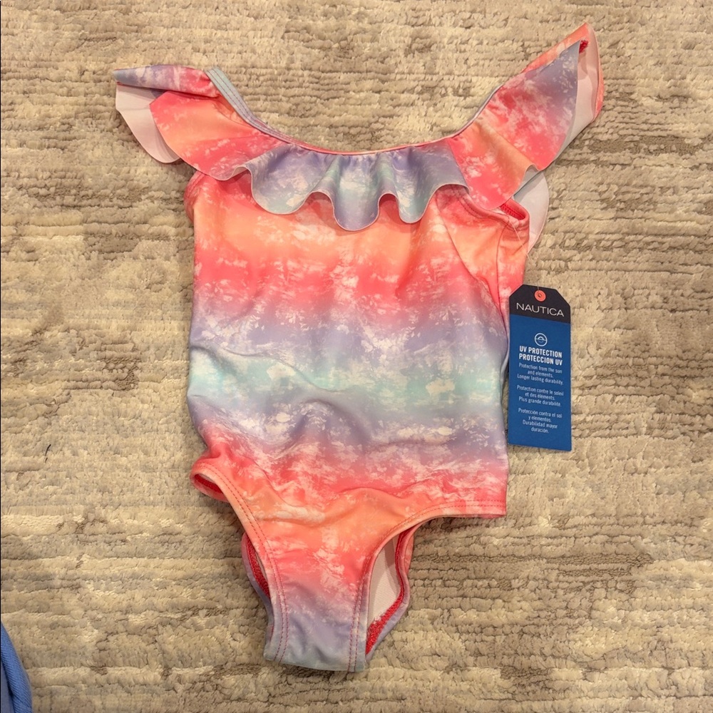 Nautica Kids' Pastel Tie-Dye Swimsuit